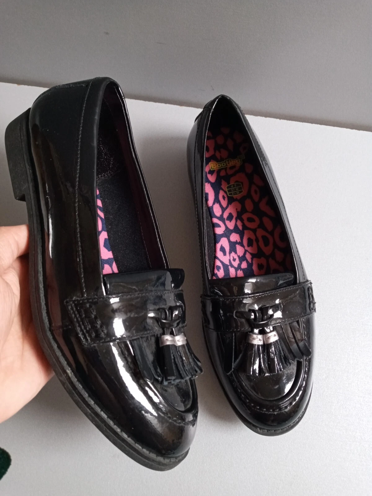 Clarks Bootleg black tassell loafers uk 4 F eur 37