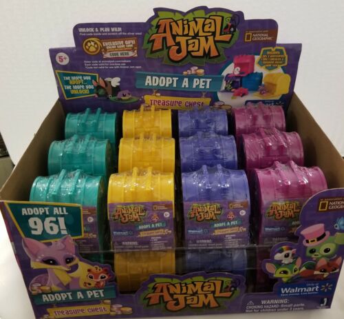 Buy Animal Jam Adopt A Pet Treasure Chests Mystery Case 24CT  Teal,Yellow,Pink,Purple Online at Lowest Price in Vietnam. 323997147923