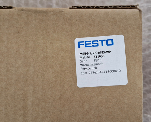 FESTO MSB6-1/2:C4:J83-WP 531030 Wartungseinheit MS6-LFR-1/2-D6-E-R-M-RG NEU/OVP - Afbeelding 2 van 5