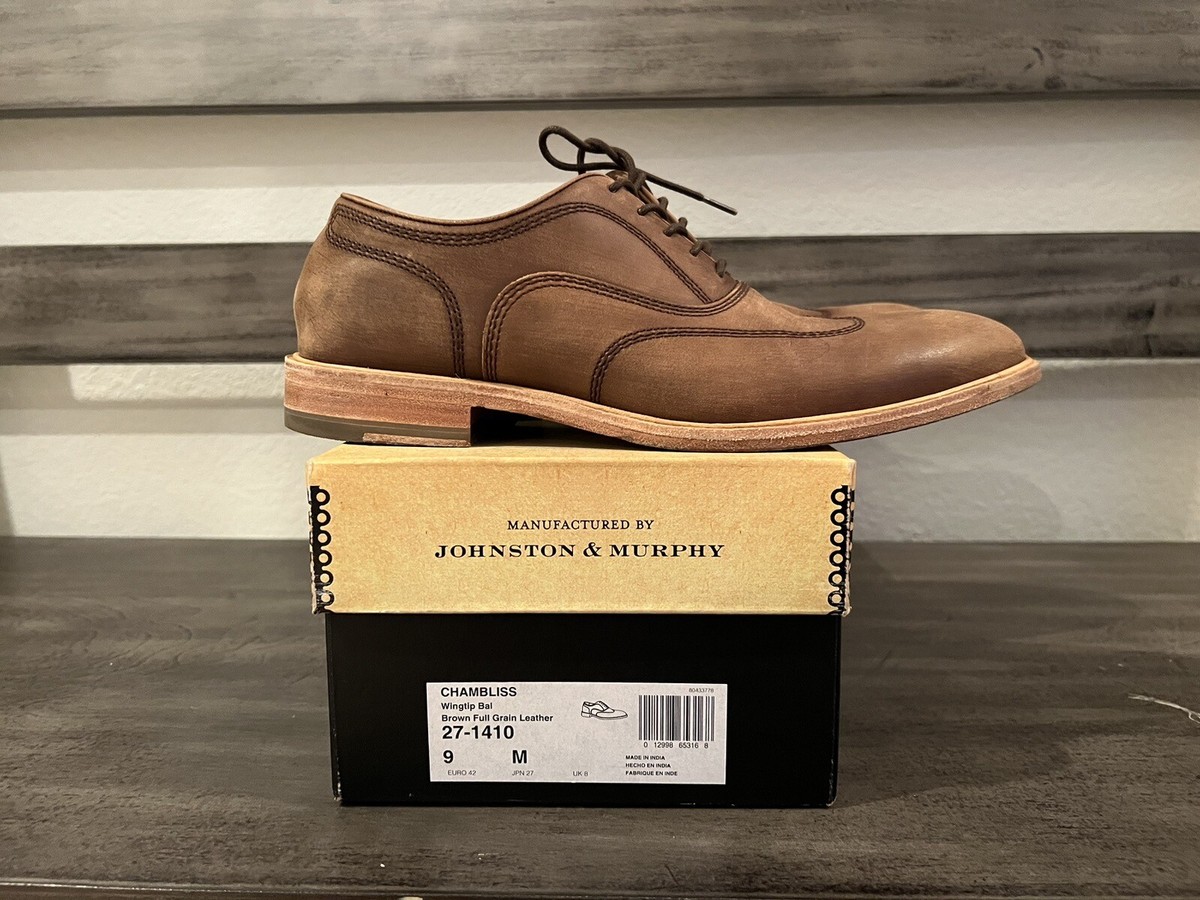 Johnston And Murphy Chambliss Wingtip Black Size 9 | eBay display picture 2