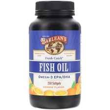 Barlean's Fresh Catch, Fish Oil Supplement, Omega-3 EPA/DHA Softgels, Omegas and