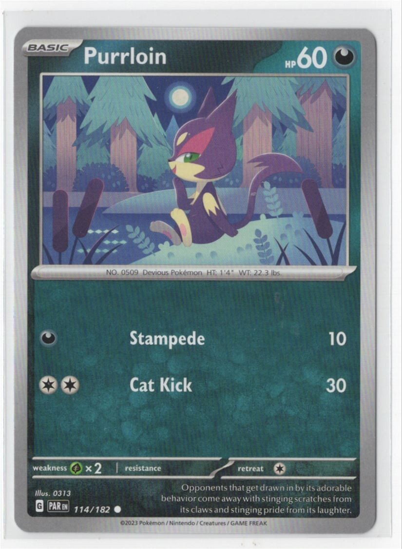 Pokemon Paradox Rift 114/182 Purrloin