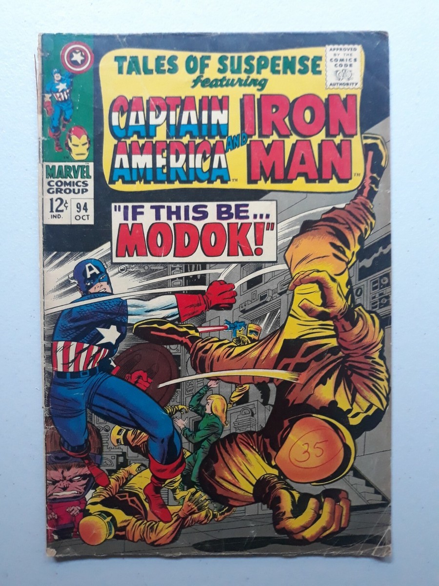 その他 1967 1st MODOK Cap America comic Tales of Suspense 94 Marvel Comics 1st Modok 1967 Captain