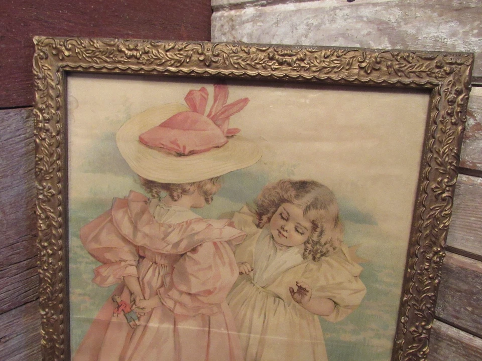 Hermoso vestido de colección RARO imagen niñas pequeñas hablando ¡marco!  Foto 2 de 4