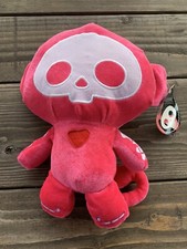 NWT Skelanimals Fiesta 11" Hot Pink Cat Plush w/ Heart
