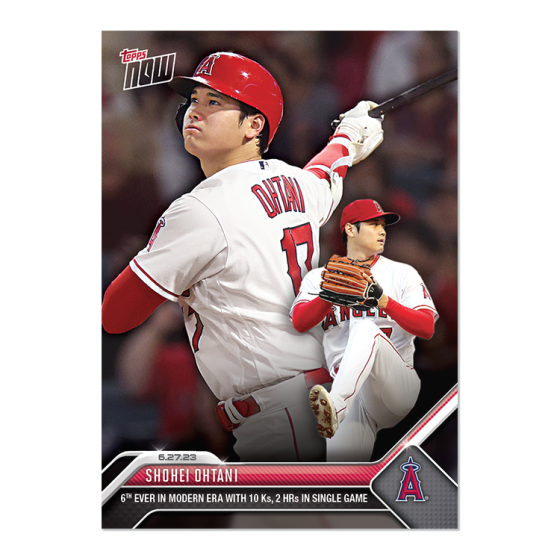 2023 TOPPS NOW #505 SHOHEI OHTANI - 6TH EVER WITH 10 Ks & 2
