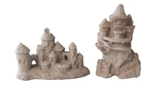 (2) VTG 1980'S MR. SANDMAN? SAND CASTLE ART SCULPTURES/FIGURINES