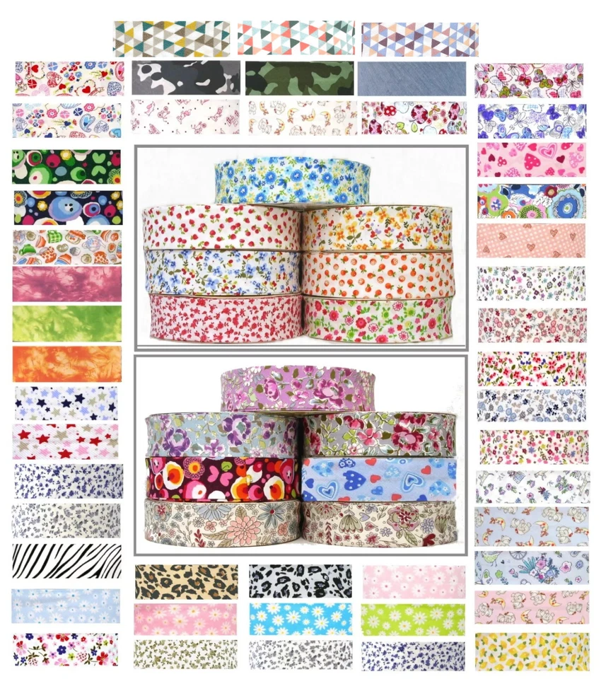 FANY/SAFISA 30mm BIAS BINDING~ HEARTS~FLORAL~POLKA DOT~BUNTING~SOFT FURNISHING~DRESSMAKING