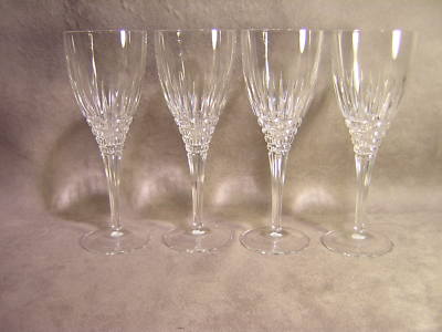4 Cristal D'Arques Diamant 8 1/4'' Wine Goblets ~ Megeve Shape ~ Lot 2