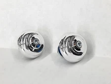 Silver Felt Bicycles Beach Cruiser Bar End Caps Pair New Old Stock Wedge Style