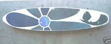 VINTAGE FLEXDEX PERFORMANCE SKATEBOARD WHITE FIBERGLASS ( MADE IN USA