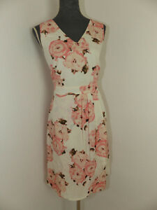 Neues Bonprix Bpc Selection Damen Kleid Gr 40 Blumenprint Lachsrosa V Ausschnitt Ebay