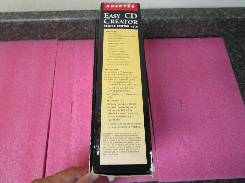 Vintage 1998 ADAPTEC Deluxe Edition Easy CD Creator Deluxe v3.5 Factory Sealed - Image 3 of 4