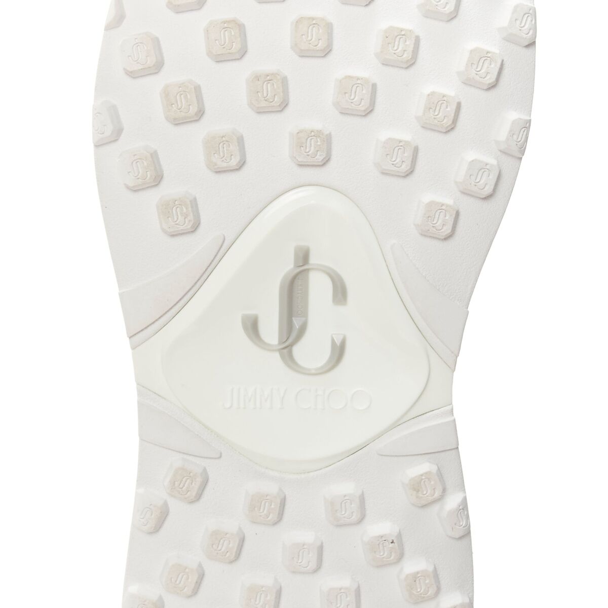JIMMY CHOO Memphis white JC logo clear debossed crystal dad JIMMY CHOO Memphis white JC logo clear debossed crystal dad