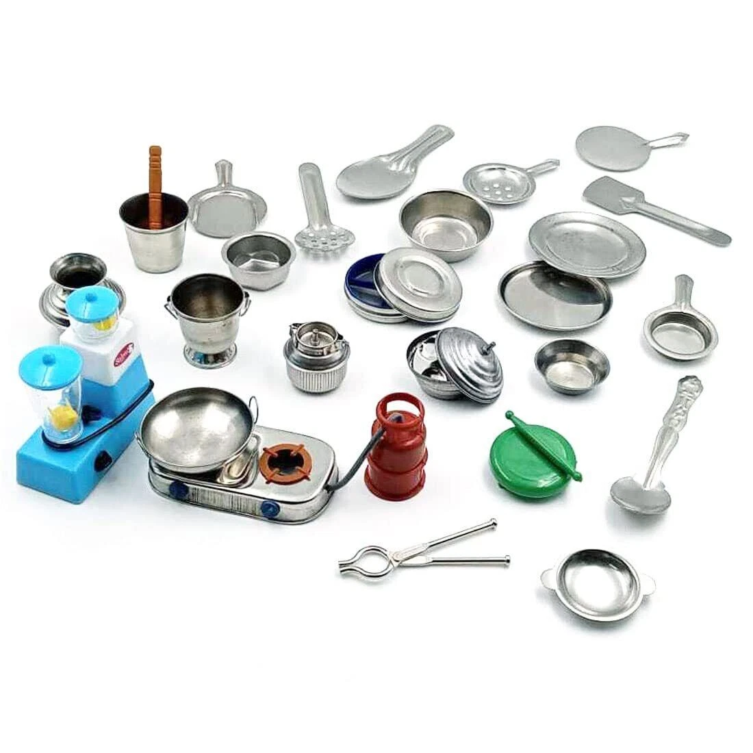 Mini Kitchen Utensils Toys Set For Kids Girl Stainless Steel Can