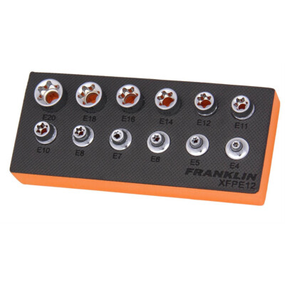 3/8'' Drive Low Profile E-Torx Set 12 Pcs Franklin Tools XFPE12