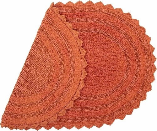 Royal Blaze Bath Mat Crochet Reversible Washable Plush Rug - Oval Medium 21"x34" - Picture 30 of 44