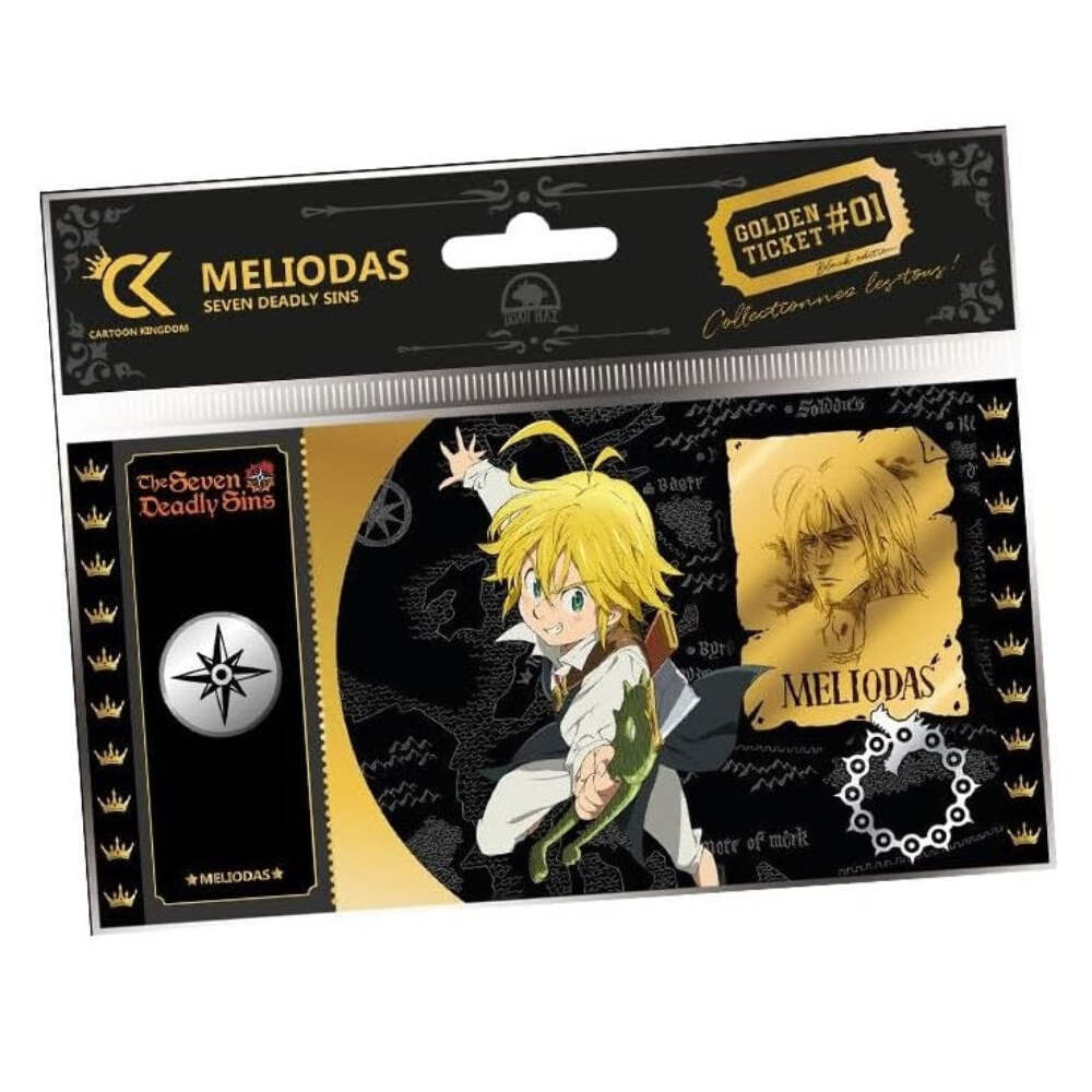 CARTOON KINGDOM - GOLDEN TICKET: THE SEVEN DEADLY SINS (BLACK ED. MELIODAS) #01