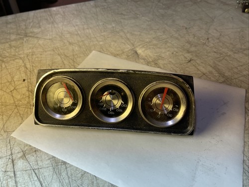 Vintage Pressure and Temperature Gauge Set - Works with Older Cars - Picture 5 of 11