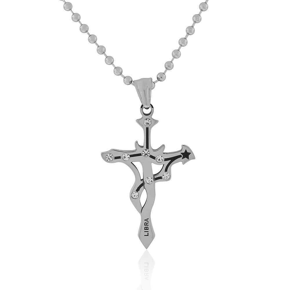 ★TATIANA★ Silver 925 Cross Ribbon Ball Necklace NZ2175 Designer fashion, Seoul-fully created | W Concept