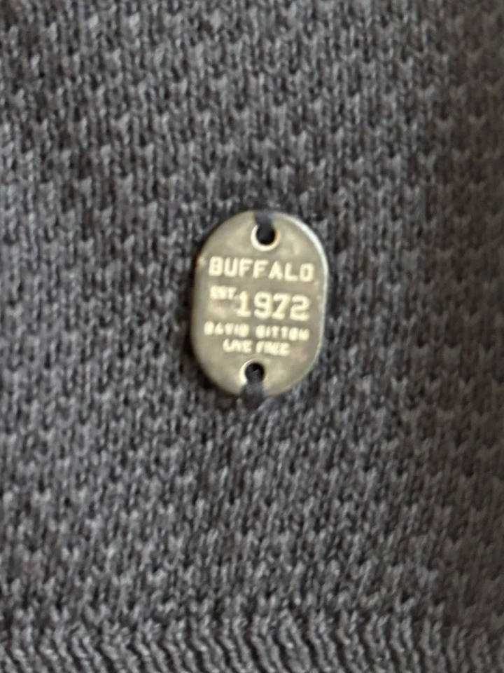 Buffalo David Bitton Wasolop Midnight Blue Full Zip Men's Hoodie Sweater XL NWT - Image 2 of 4