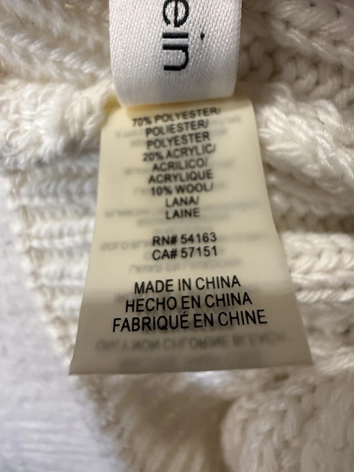 Gorro de punto con cable Calvin Klein Damas Blanco Marfil Foto 4 de 4