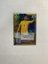 2022 Bowman Chrome Road To UEFA U-21 Illan Meslier Gold Shimmer /50 Auto CA-IM