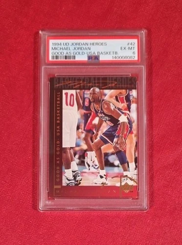 1994 Upper Deck  #42 Heroes Michael Jordan Chicago Bulls NBA Card PSA 6