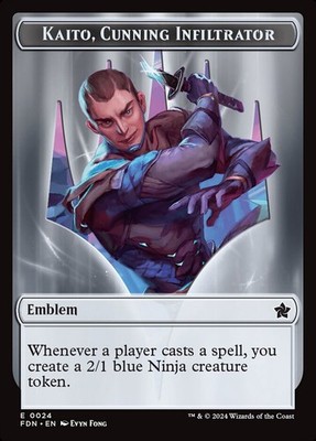 Kaito, Cunning Infiltrator Emblem #24 | MTG | TFDN | REGULAR | Lightly Played