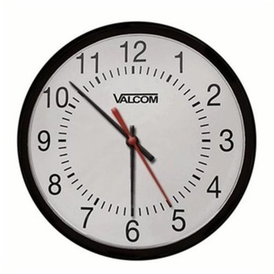 Valcom VIP-A12A 12In Round Analog Clocks Enable Time Indication Synchronization