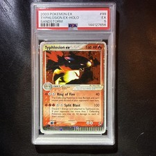Pokémon Typhlosion ex 99/100 Sandstorm Holo PSA 7