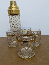 Altuzarra Gold & Clear Glass Cocktail Shaker Set