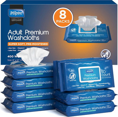 Adult Wet Wipes, Wash Cloths, Incontinence & Cleansing for Elderly Extra Large,
