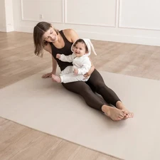 ToddleKind Evo Baby Play Mat Yoga Exercise  Rug Roll Up  4 x 6 Beige
