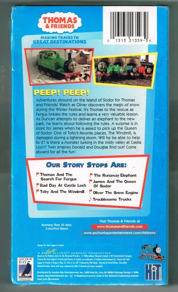 Thomas & Really Brave Engines VHS 2006 NEW SEALED RARE Late Release Anchor Bay - Image 2 of 2