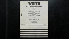 White 40" Snow Thrower Parts Catalog Instruction Manual 990-209 1979
