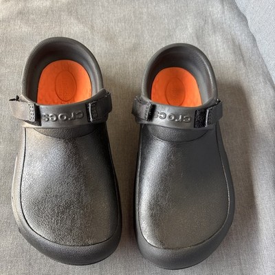 Crocs Bistro Clog Mens 9 Blak Pro LiteRide Slip On Shoes Work Comfort Casual W11