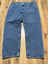 Wrangler Jeans, Mens Size 40x30, Blue, Denim, Straight Leg, Pockets, Medium Wash