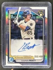 2024 Bowman Cooper Pratt Chrome Auto Refractor 1st Prospect #/499 Brewers