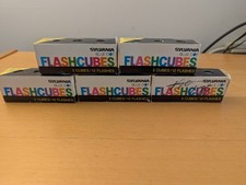 5 Boxes - Vintage Sylvania Blue Dot Flashcubes - 60 Flashes