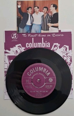 Paul Anka''Tell Me That You Love Me''1957 Columbia Records Original UK 7''Single