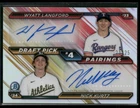 2026 Bowman Wyatt Langford Nick Kurtz Chrome Draft Pick Pairings Dual Auto 21/25