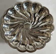Vintage F.B. Rogers Silverplate Footed Dish with Scalloped Rim