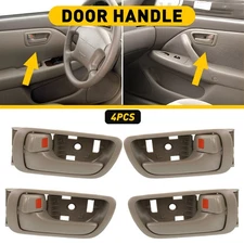 4pcs Car Inner Door Pull Handle Car Accessories Beige For 2002-2006 Toyota Camry