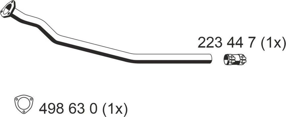 ERNST 243445 Tubo de escape para VW Passat B5 Variant (3B5) - Imagen 2 de 4