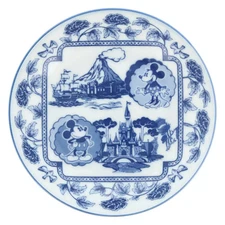 Tokyo Disney Resort Landscape Plate Mickey & Minnie Disneyland/DisneySea Limited