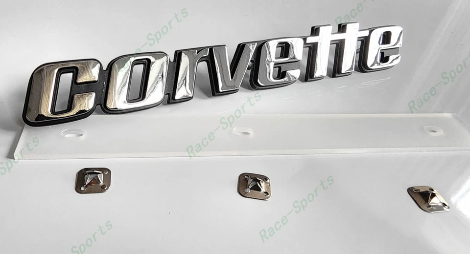 1P Chrome Rear Corvette Emblem Badge For 1976-1979 CHEVROLET CORVETTE C3 8 1/4'' - Image 2 of 4