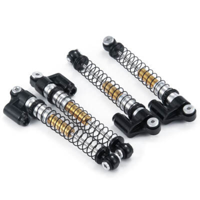 Runup RC Stoßdämpfer 48 Mm Für Axial SCX24 – Alu-Teleskop-Dämpfer Mit Ersatzfedern, Rot