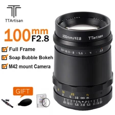 TTartisan 100mm F2.8 Soap Bubble Bokeh MF Full Frame Camera Lens for M42 mount