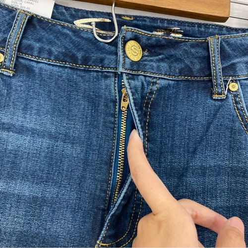 New Seven7 Blue Indigo Stretch Distressed Weekend Slim Fit Jeans size 16 - Picture 6 of 12